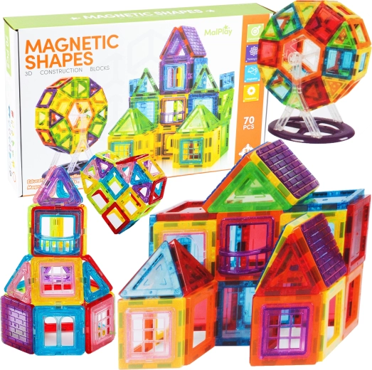 Magnetic 3D Construction Set – 70 Pieces
