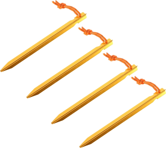 Durable aluminum pegs for secure anchoring