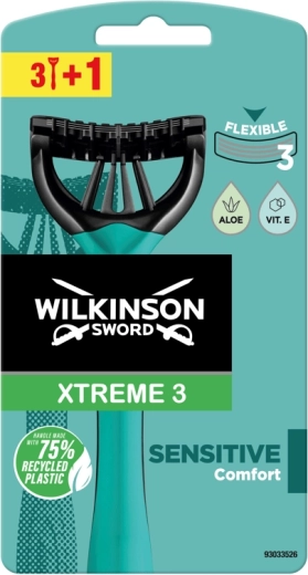 Wilkinson Xtreme 3 Sensitive еднократни самобръсначки за чувствителна кожа (3+1 бр.)