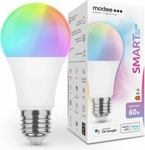 Modee LED Smart Tuya Wi‑Fi Bulb A60 9.4 W E27 RGB 806 lm