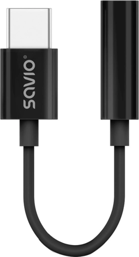 Аудио адаптер Savio USB-C към 3,5 мм