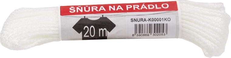 PPV clothesline 20 m, diameter 3 mm, white