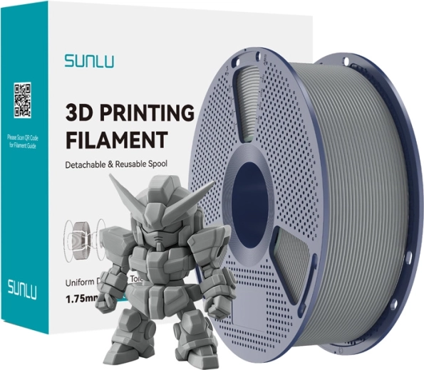 Филамент Sunlu PLA+ 2.0 сив 1,75 mm