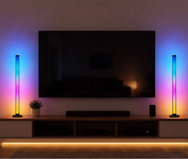 Two lamps for pronounced ambient backlighting