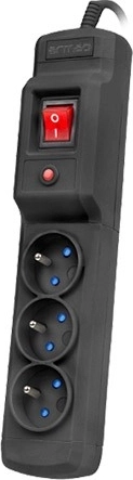 3 grounded sockets for safe connection