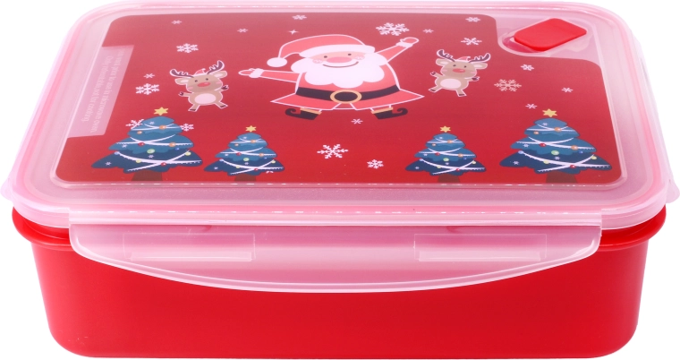 Plastic container with lid Toro 2200 ml with a Christmas motif