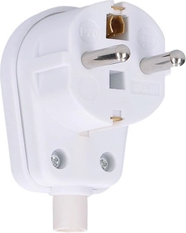 Solight angled plug IP20 white