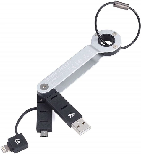Troika Walker Silver USB keychain, silver