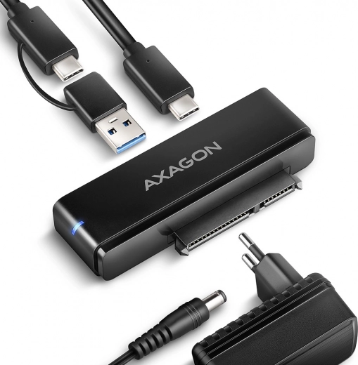 Адаптер USB‑C 10Gbps към SATA за 2.5"/3.5" SSD/HDD FASTPORT X със захранване и кабел 60 см