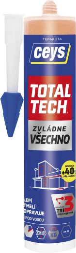 Универсално лепило и уплътнител 290 ml CEYS Total Tech теракота