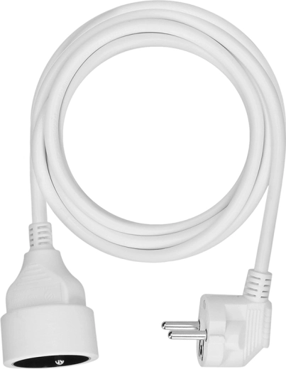 Solight extension cable with connector and child safety shutter, 1 socket, 3 m, white