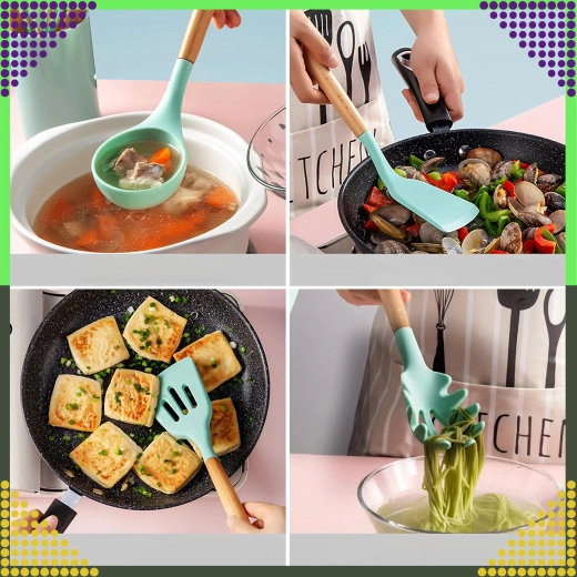 Heat-resistant silicone and comfortable handles