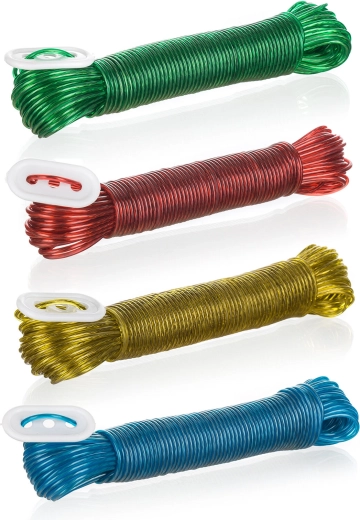PVC Clothesline 20 m with Steel Core – color mix
