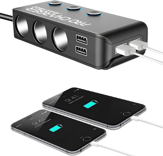 Four USB ports for fast charging