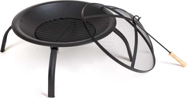 Garden metal fire pit with lid 55 cm
