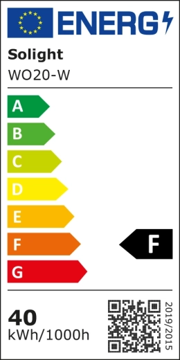 Energy class F and clearly stated consumption