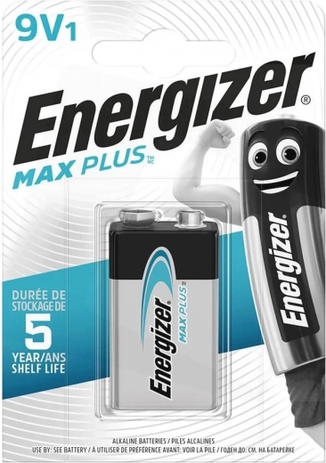 Alkaline Battery 9V Max Plus 6LR61, blister