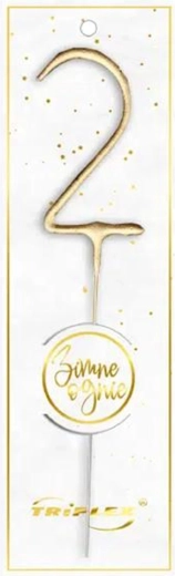 Sparkler number 2, 16.5 cm, gold