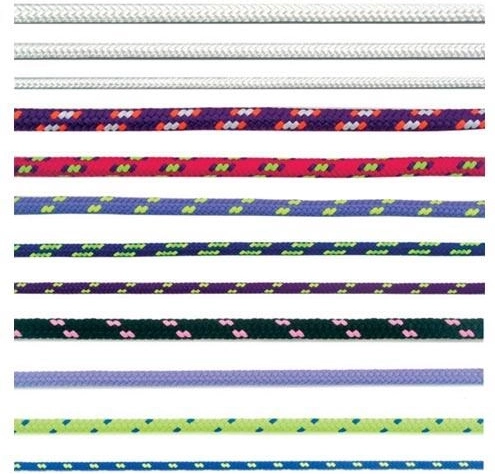 Braided polyester rope with core 7 mm, multicolor, 100 m