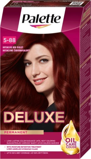 Palette Deluxe интензивна червено-виолетова перманентна боя за коса 50 мл