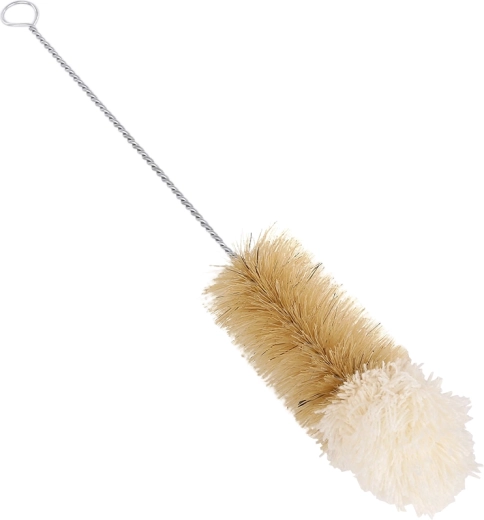 Bottle brush made of natural bristles and cotton, 50 mm