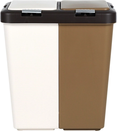 Durable plastic and space-saving shape