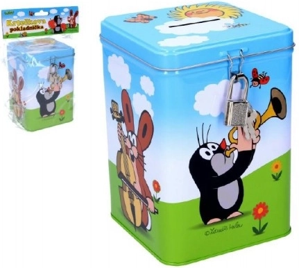 Метална касичка KRTEK със заключване 11 × 15 см