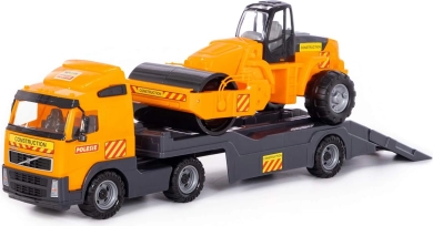 Volvo Камион с ремарке + Пътен валяк