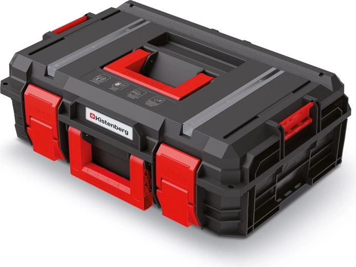 X-BLOCK TECH tool case, 546 × 380 × 194 mm, black