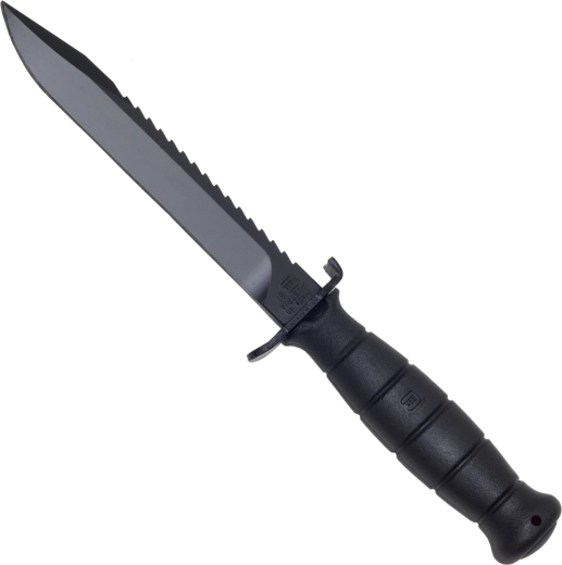 Glock FM81 survival knife with serrated spine, 16.5 cm, black, plastic sheath