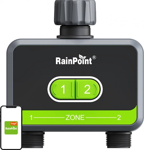 Dual-Zone Smart Irrigation Timer with RainPoint App