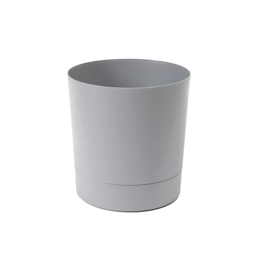 Plant pot with saucer AURA 17.5 cm grey
