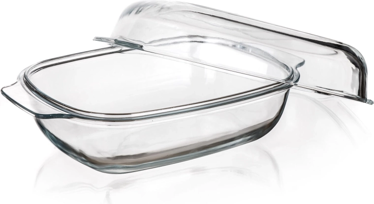 Glass roasting dish with lid 5.7 l CASEO, 34.5 × 22.5 × 14.5 cm