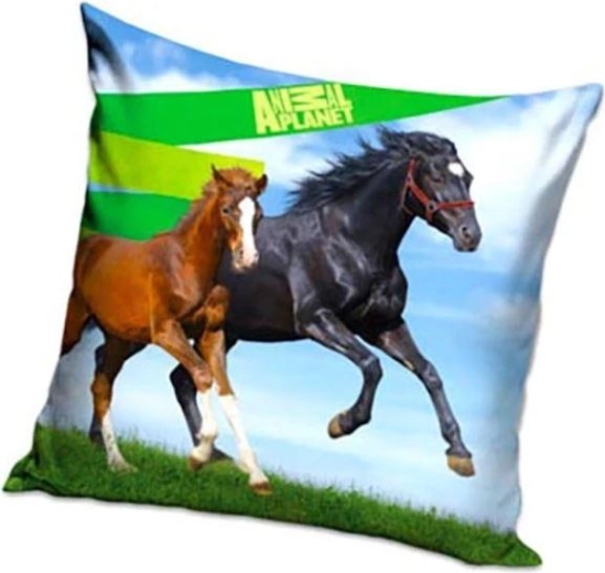 Калъфка за възглавница Animal Planet коне 40 × 40 см