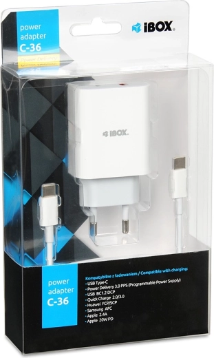 IBOX C-36 Wall Charger USB‑C PD 20W