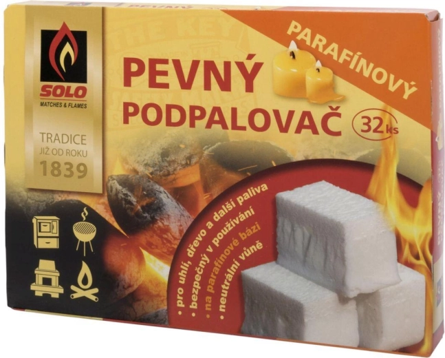 SOLO Solid Paraffin Firelighter, 32 pcs