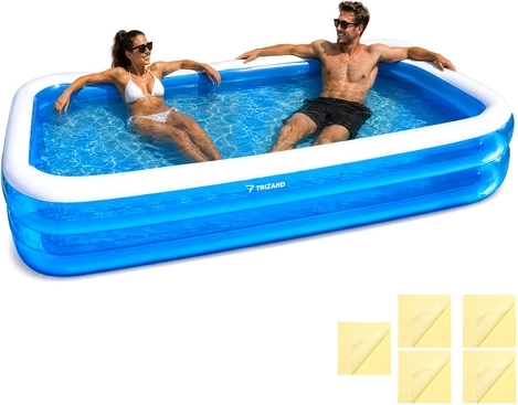 Trizand children’s family inflatable pool 262 × 175 × 50 cm