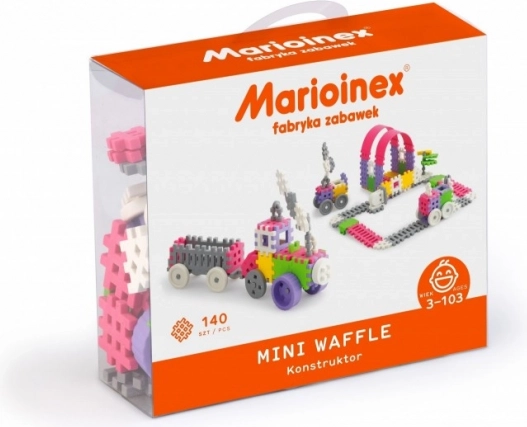 Mini Waffle Constructor Building Set 140 pcs – pink