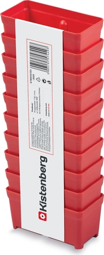 Set of plastic tool boxes, 10 pcs, red, 10.5 × 5 × 5 cm