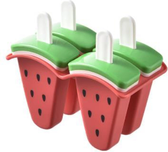 Watermelon Ice Pop Molds, plastic, set of 4 pcs
