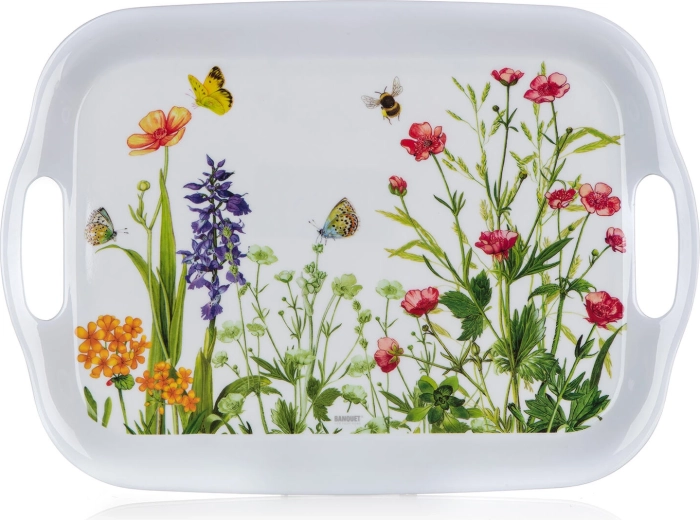 Меламинова поднос за сервиране Meadow 36 × 25,5 cm с дръжки
