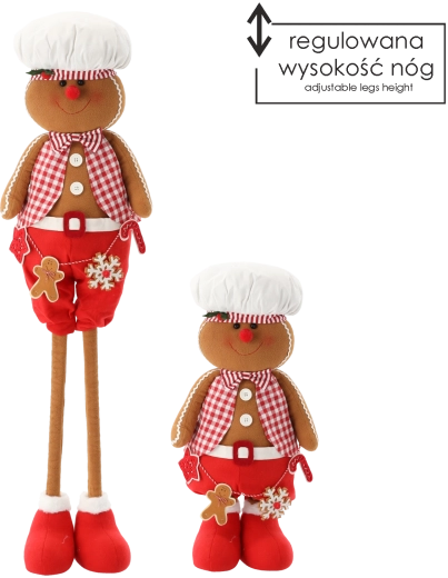 Christmas decoration gingerbread boy with telescopic legs