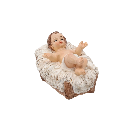 Christmas Baby Jesus figurine for a nativity scene, 10 × 7 × 6.5 cm