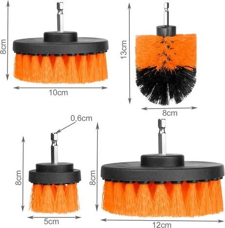 4 different brushes for different tasks