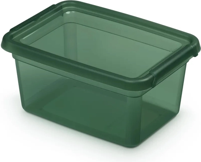 Basestore PINE кутия за съхранение с капак и клипсове 1,5 l
