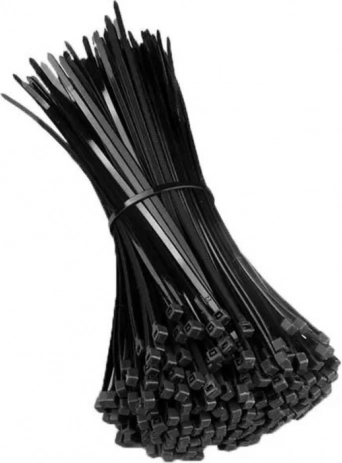 Black nylon zip ties 2.5x200 mm