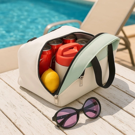 Compact insulated lunch bag for travel and work