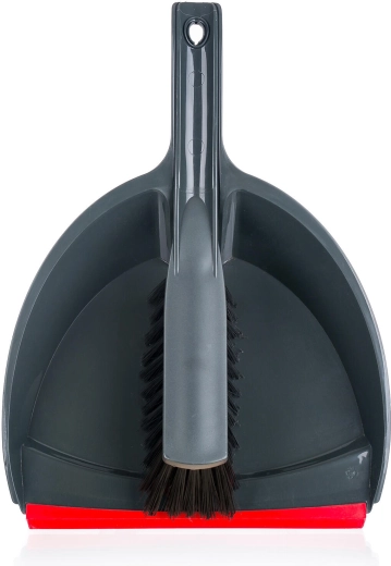 Brilanz Irys Lux broom and dustpan set with rubber edge