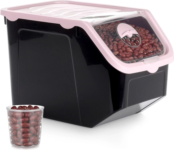 Plastic container for fruit, vegetables and dry foods with lid 12 l