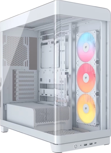 Mid-tower PC case with panoramic glass and ARGB FRAME 4500X RS-R, white